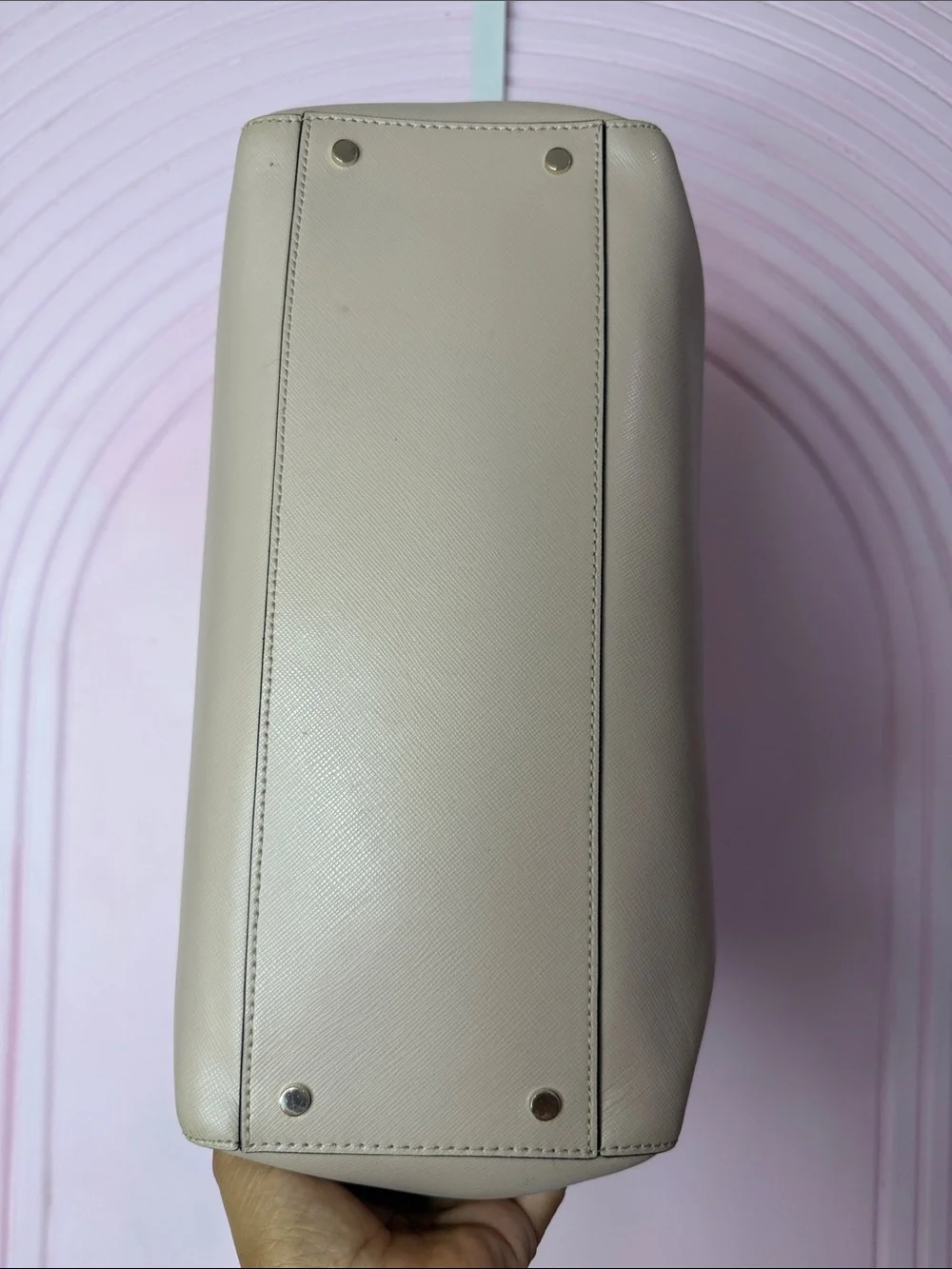 kate spade Beige, White & Black Colorblock Tote